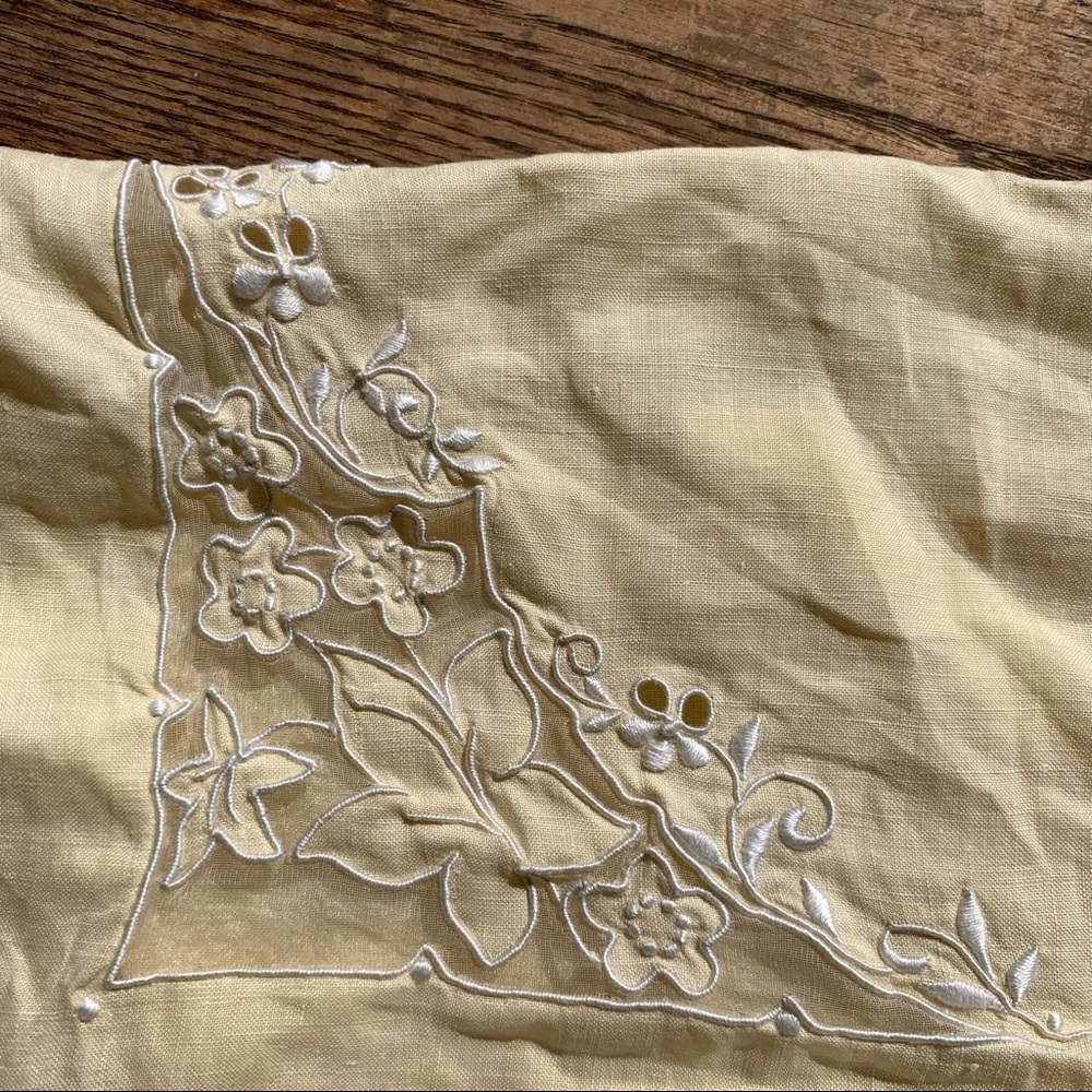 Antique Net Floral Embroidered Mini Pillow Case